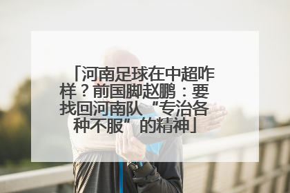 河南足球在中超咋样？前国脚赵鹏：要找回河南队“专治各种不服”的精神