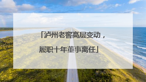 泸州老窖高层变动，履职十年董事离任