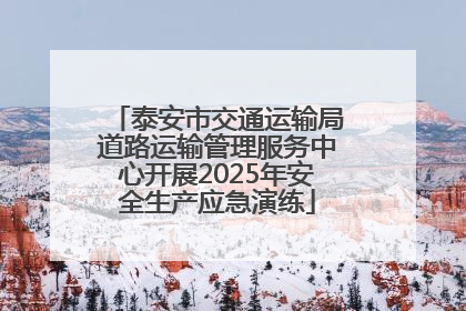泰安市交通运输局道路运输管理服务中心开展2025年安全生产应急演练