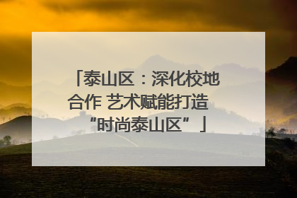 泰山区：深化校地合作 艺术赋能打造“时尚泰山区”