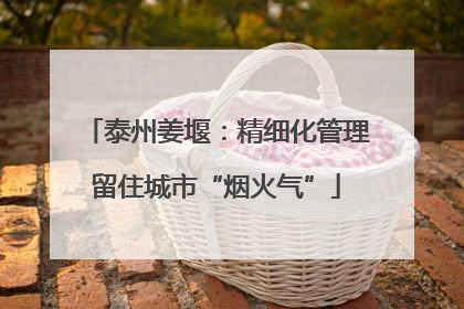 泰州姜堰：精细化管理留住城市“烟火气”