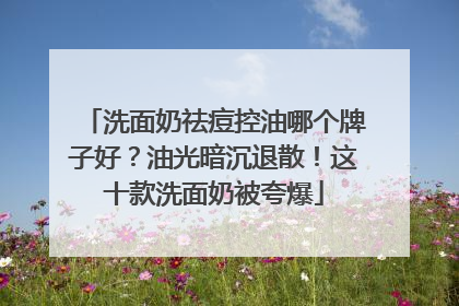 洗面奶祛痘控油哪个牌子好？油光暗沉退散！这十款洗面奶被夸爆