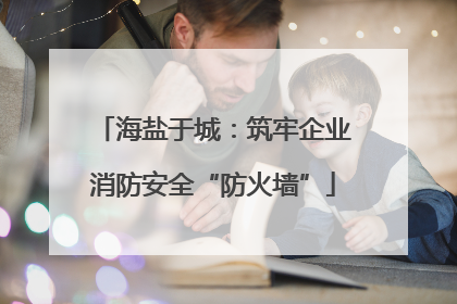 海盐于城：筑牢企业消防安全“防火墙”