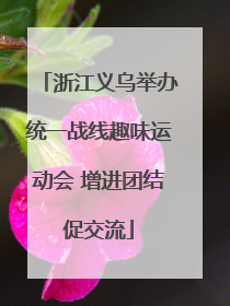 浙江义乌举办统一战线趣味运动会 增进团结促交流