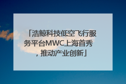 浩鲸科技低空飞行服务平台MWC上海首秀，推动产业创新