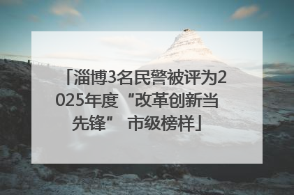 淄博3名民警被评为2025年度“改革创新当先锋” 市级榜样