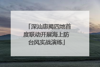深汕惠揭四地首度联动开展海上防台风实战演练