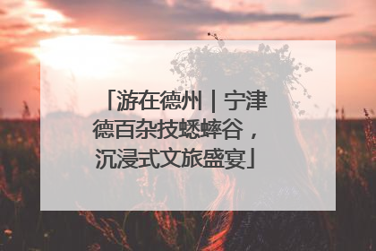 游在德州｜宁津德百杂技蟋蟀谷，沉浸式文旅盛宴