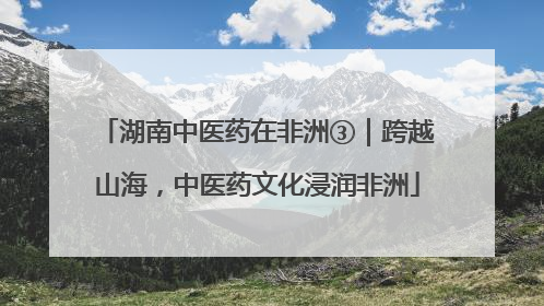 湖南中医药在非洲③｜跨越山海，中医药文化浸润非洲