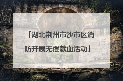 湖北荆州市沙市区消防开展无偿献血活动
