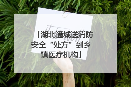 湖北通城送消防安全“处方”到乡镇医疗机构
