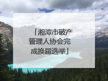 湘潭市破产管理人协会完成换届选举