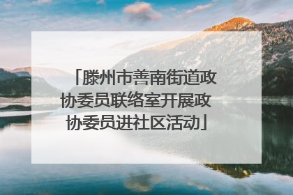 滕州市善南街道政协委员联络室开展政协委员进社区活动