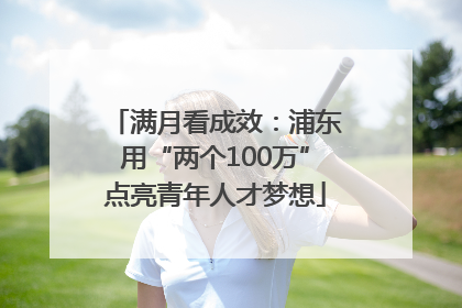 满月看成效：浦东用“两个100万”点亮青年人才梦想