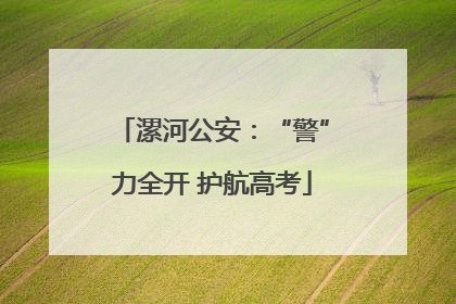 漯河公安：“警”力全开 护航高考
