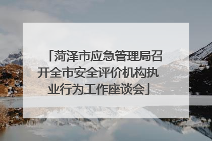 菏泽市应急管理局召开全市安全评价机构执业行为工作座谈会