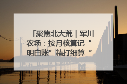 聚焦北大荒｜军川农场：按月核算记“明白账”精打细算“过紧日子”