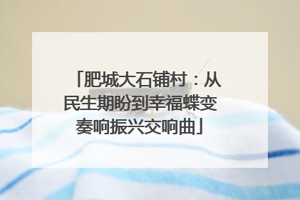 肥城大石铺村：从民生期盼到幸福蝶变奏响振兴交响曲