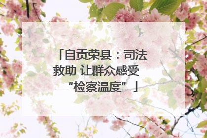 自贡荣县：司法救助 让群众感受“检察温度”