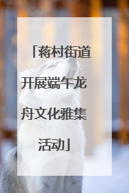 蒋村街道开展端午龙舟文化雅集活动