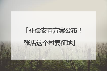 补偿安置方案公布！张店这个村要征地