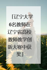 辽宁大学6名教师在辽宁省高校教师教学创新大赛中获奖