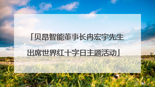 贝昂智能董事长冉宏宇先生出席世界红十字日主题活动