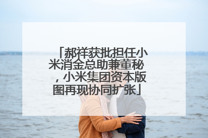 郝祥获批担任小米消金总助兼董秘，小米集团资本版图再现协同扩张