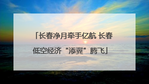 长春净月牵手亿航 长春低空经济“添翼”腾飞