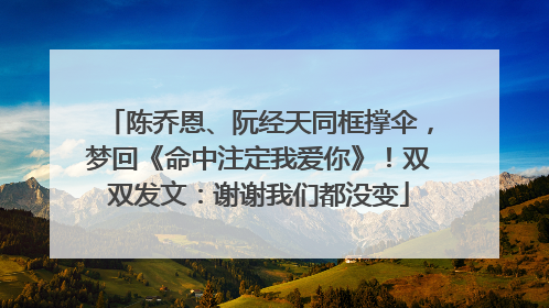 陈乔恩、阮经天同框撑伞，梦回《命中注定我爱你》！双双发文：谢谢我们都没变