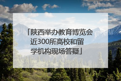 陕西举办教育博览会 近300所高校和留学机构现场答疑