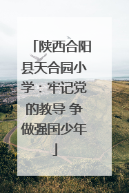 陕西合阳县天合园小学：牢记党的教导 争做强国少年