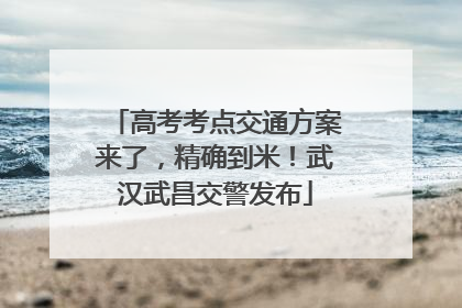 高考考点交通方案来了，精确到米！武汉武昌交警发布