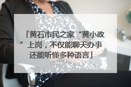 黄石市民之家“黄小政”上岗，不仅能聊天办事还能听懂多种语言