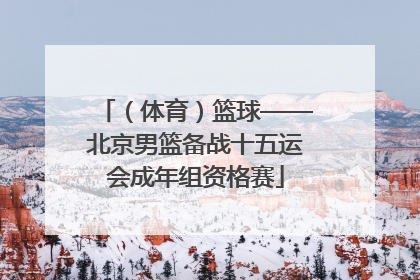 （体育）篮球——北京男篮备战十五运会成年组资格赛