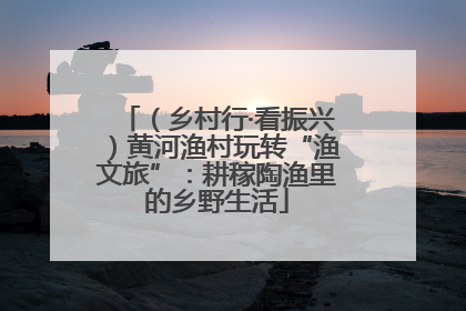 （乡村行·看振兴）黄河渔村玩转“渔文旅”：耕稼陶渔里的乡野生活