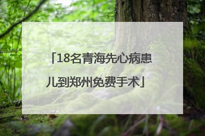 18名青海先心病患儿到郑州免费手术