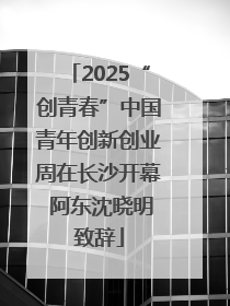 2025“创青春”中国青年创新创业周在长沙开幕 阿东沈晓明致辞