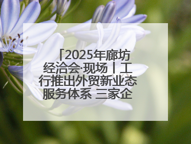 2025年廊坊经洽会·现场丨工行推出外贸新业态服务体系 三家企业首批签约