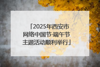 2025年西安市网络中国节·端午节主题活动顺利举行