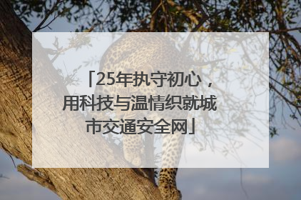 25年执守初心，用科技与温情织就城市交通安全网