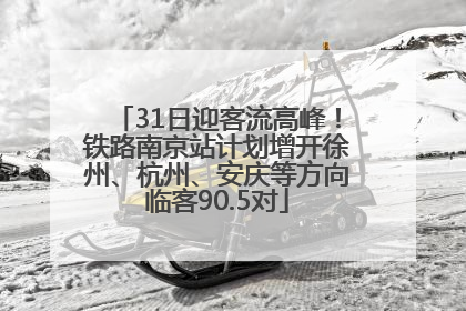 31日迎客流高峰！铁路南京站计划增开徐州、杭州、安庆等方向临客90.5对